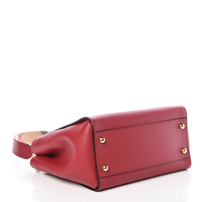 Burberry Soft Grain Medium Buckle Tote Parade Red 4 of 9