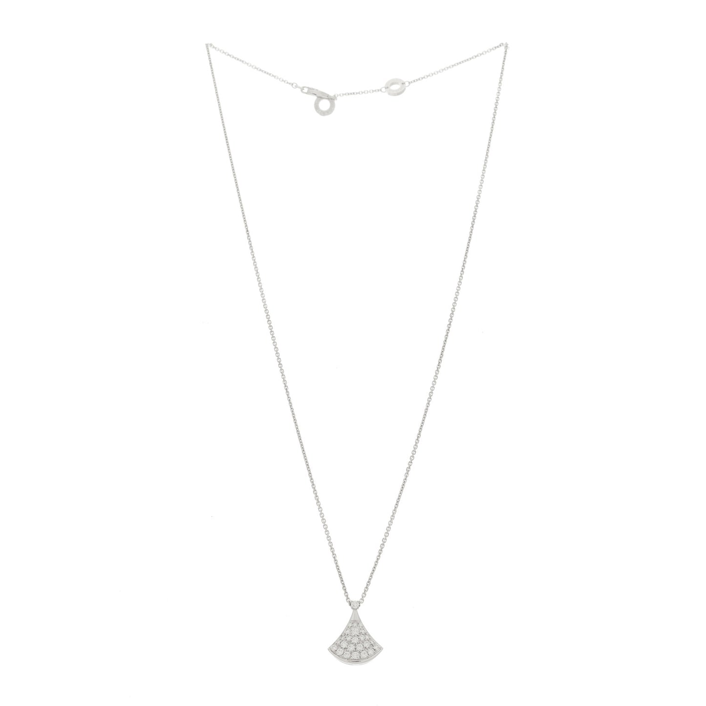 18K White Gold Diamond Divas' Dream Pave Necklace