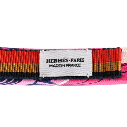 Hermes Silk Twill Jungle Love Rainbow Elsa Headband Rose 5 of 6