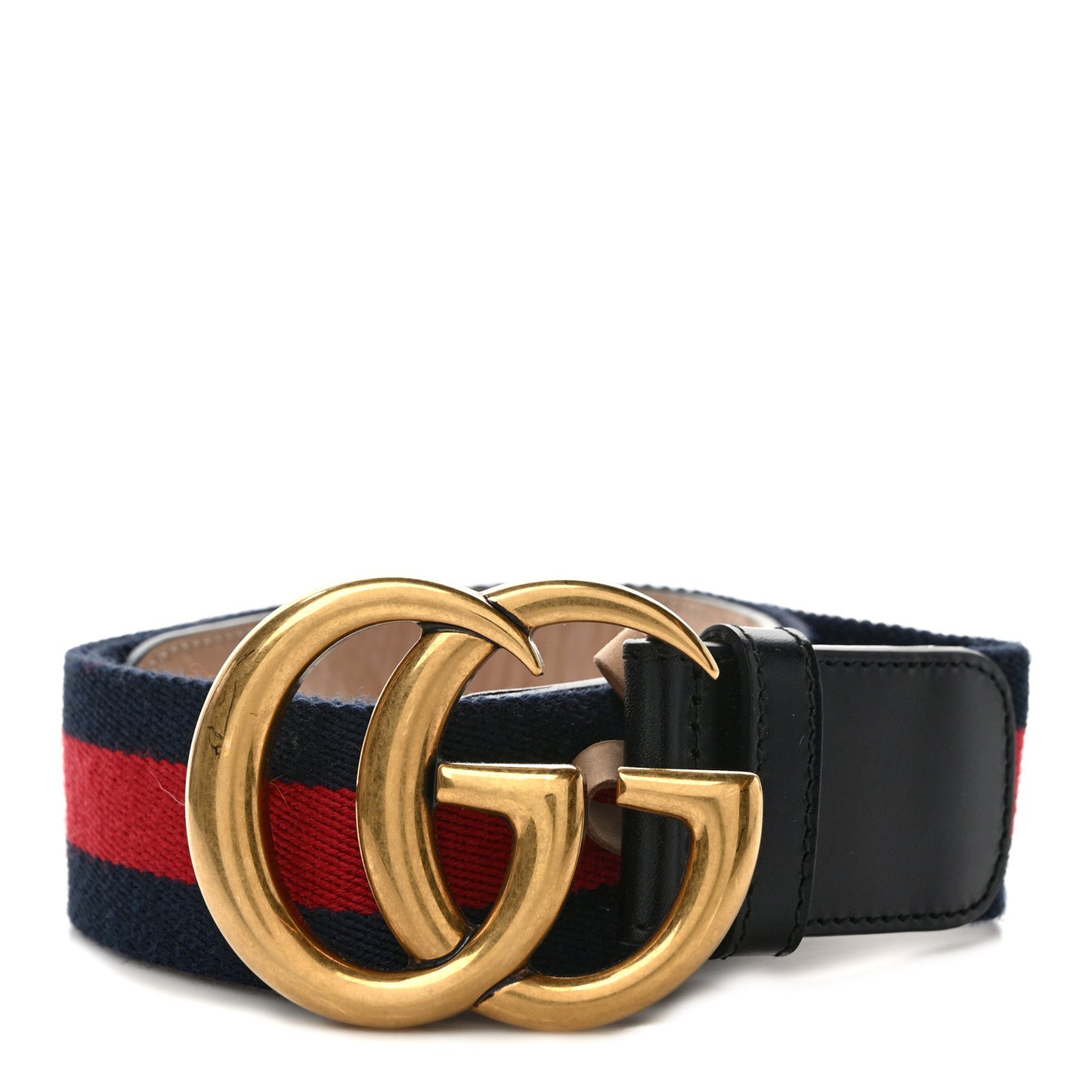 Nylon Calfskin Double G Web 40mm Belt 95 38 Blue Red Black