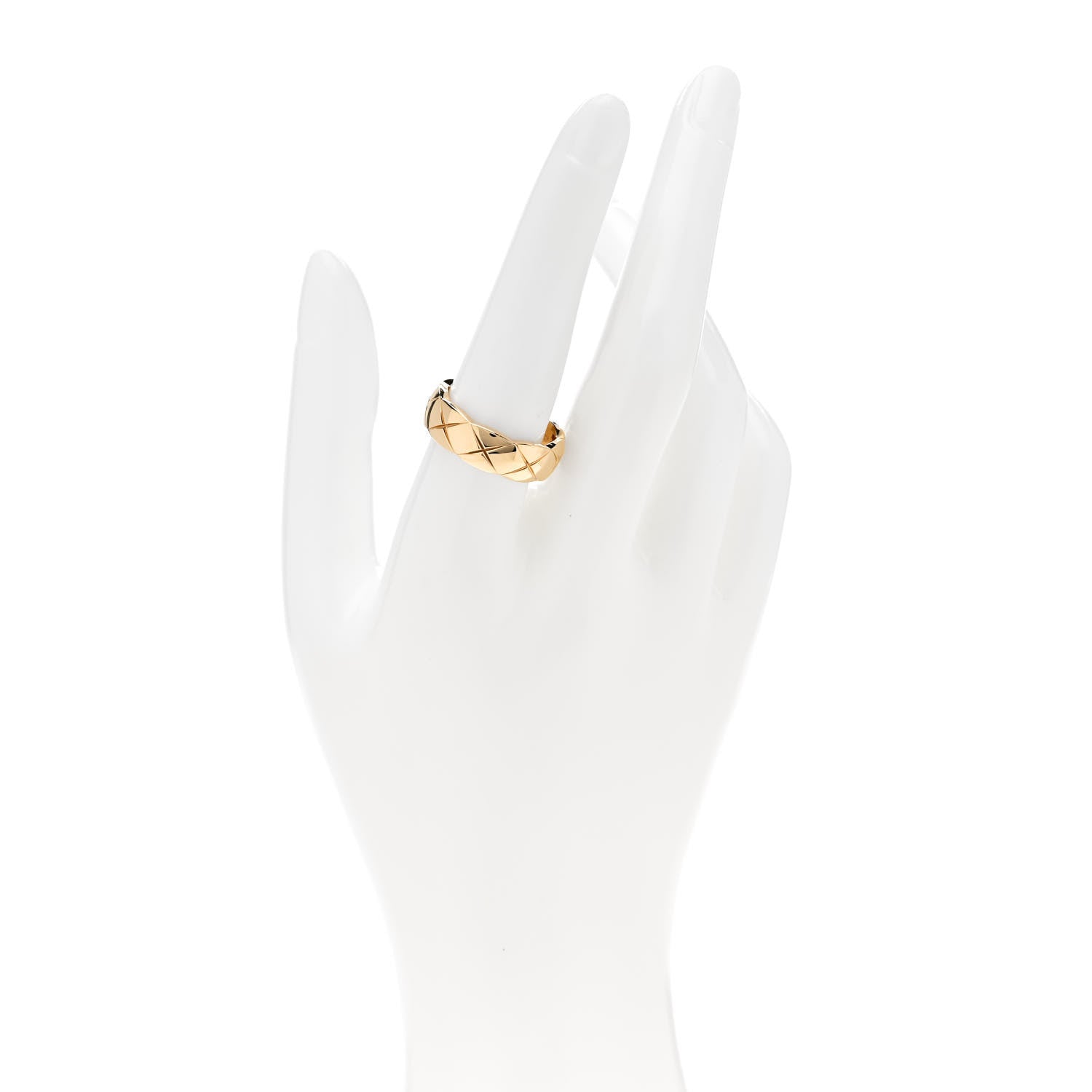 Chanel 18K Yellow Gold Small Coco Crush Ring 58 8.5 2 of 6
