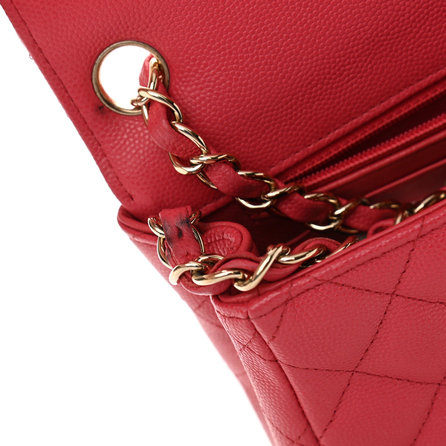 Chanel Caviar Quilted Mini Square Flap Pink 11 of 11