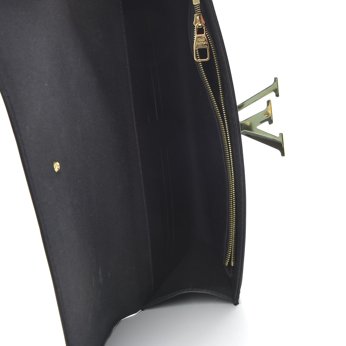 Patent Louise Clutch Black