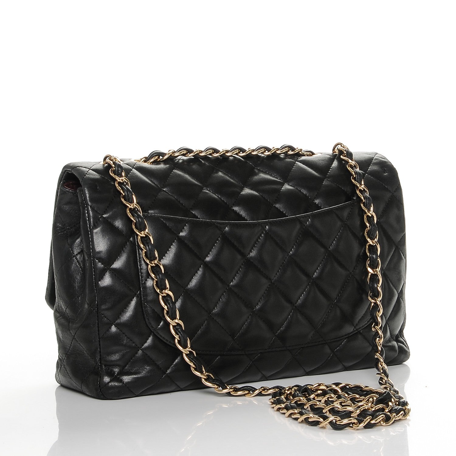 Chanel Lambskin Quilted Jumbo Single Flap Black 3 of 8