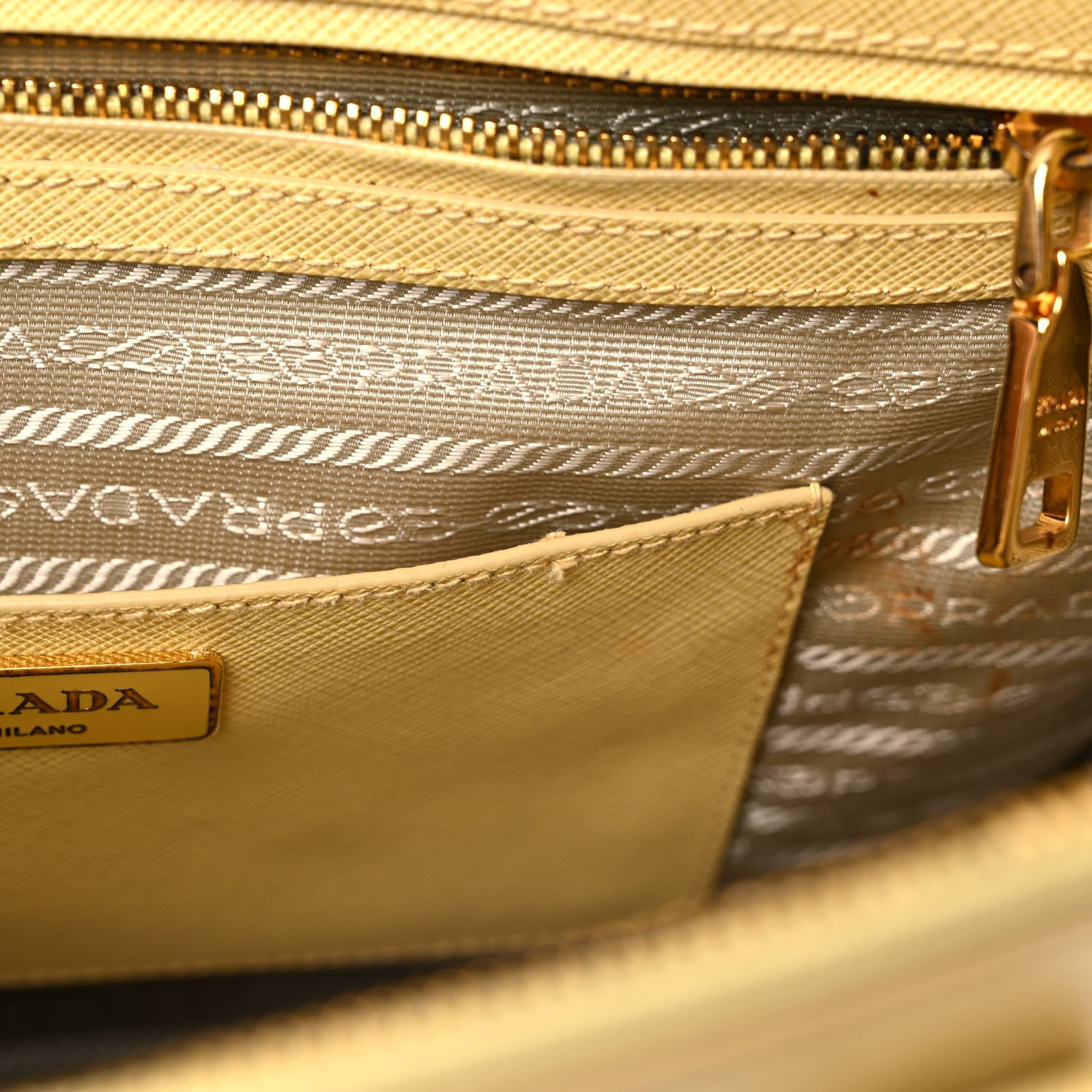 Prada Saffiano Medium Galleria Double Zip Tote Ginestra 11 of 19