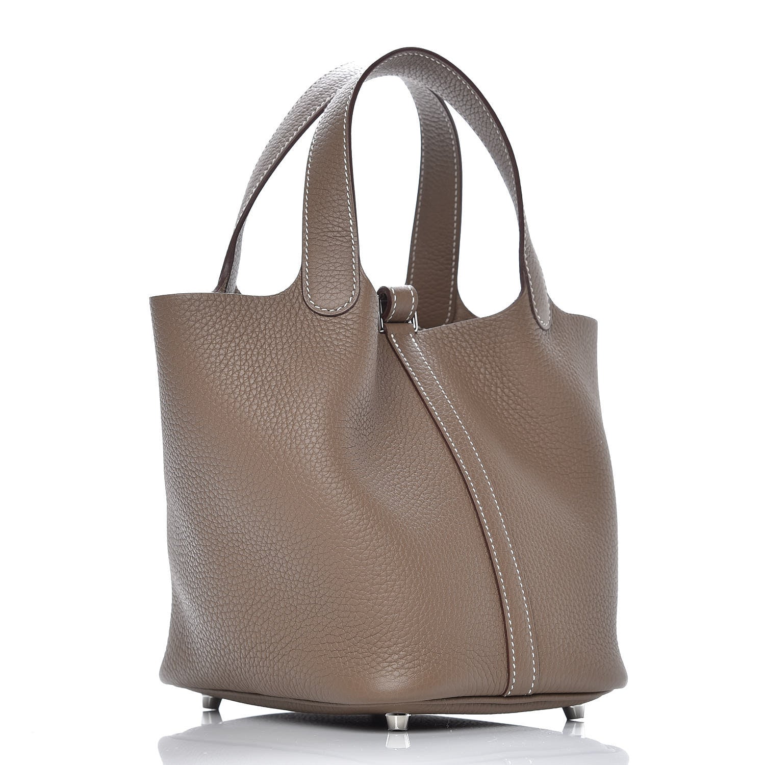 Hermes Taurillon Clemence Picotin Lock 18 PM Etoupe 3 of 9