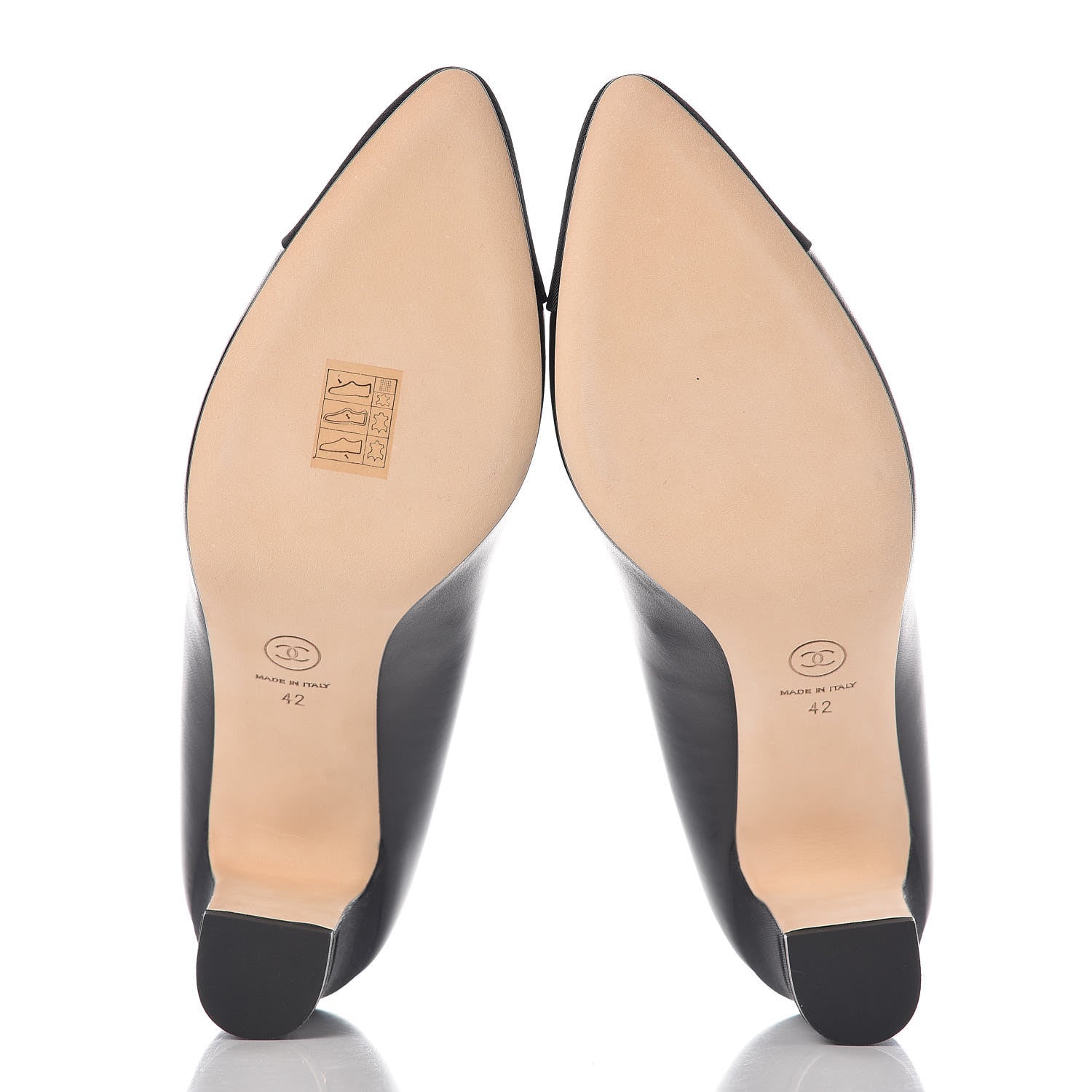 Chanel Lambskin Grosgrain Chain Pumps 42 Black 5 of 9