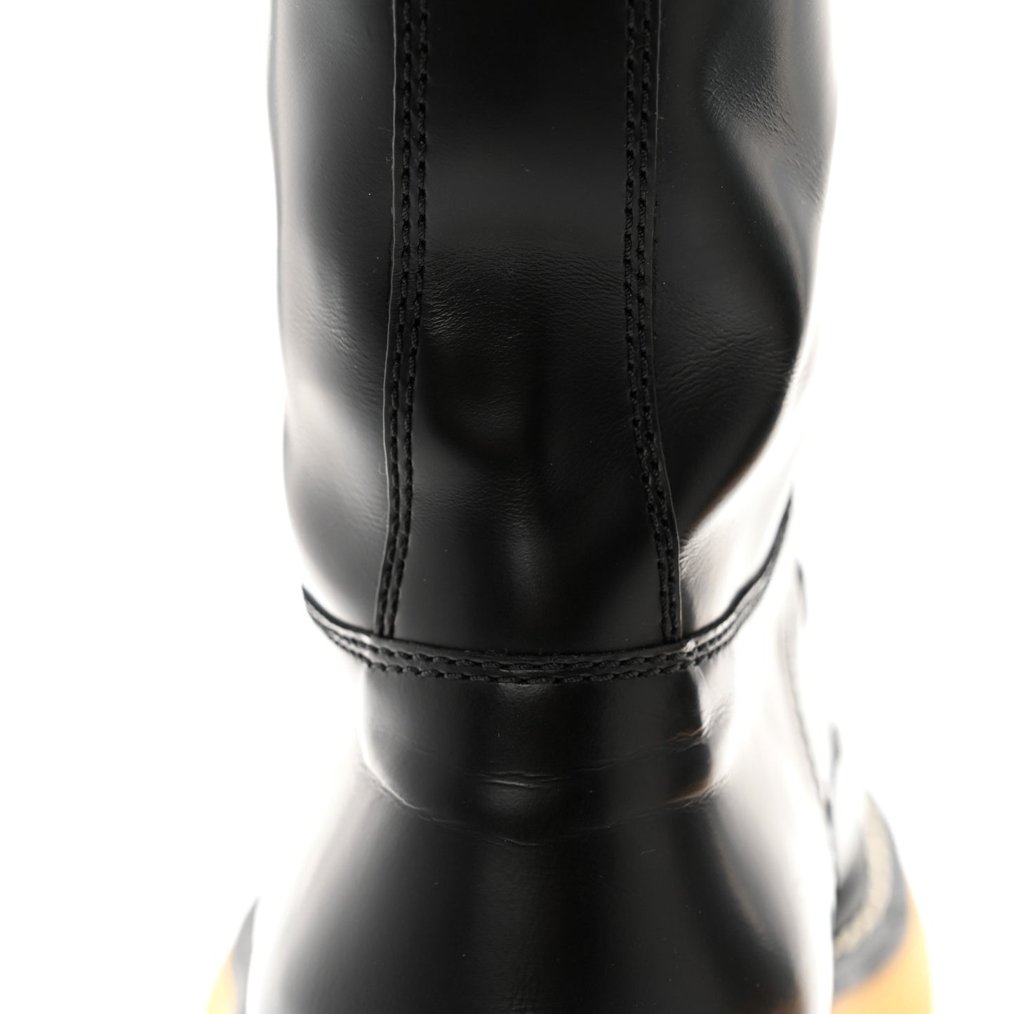 Calfskin The Swell Lace Up Boots 38 Black Natural Rubber