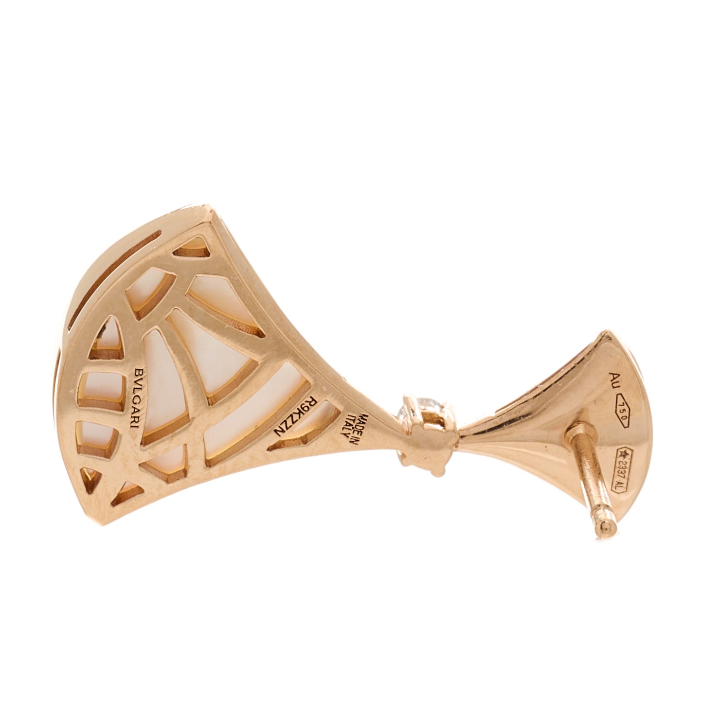 18K Rose Gold Diamond Mother of Pearl Divas' Dream Earrings