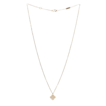 Van Cleef & Arpels 18K Yellow Gold Mother of Pearl Sweet Alhambra Pendant Necklace 3 of 7