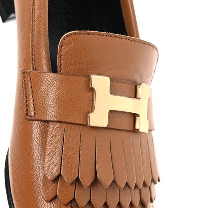 Hermes Goatskin Womens Royal Loafers 36 Naturel 12 of 13