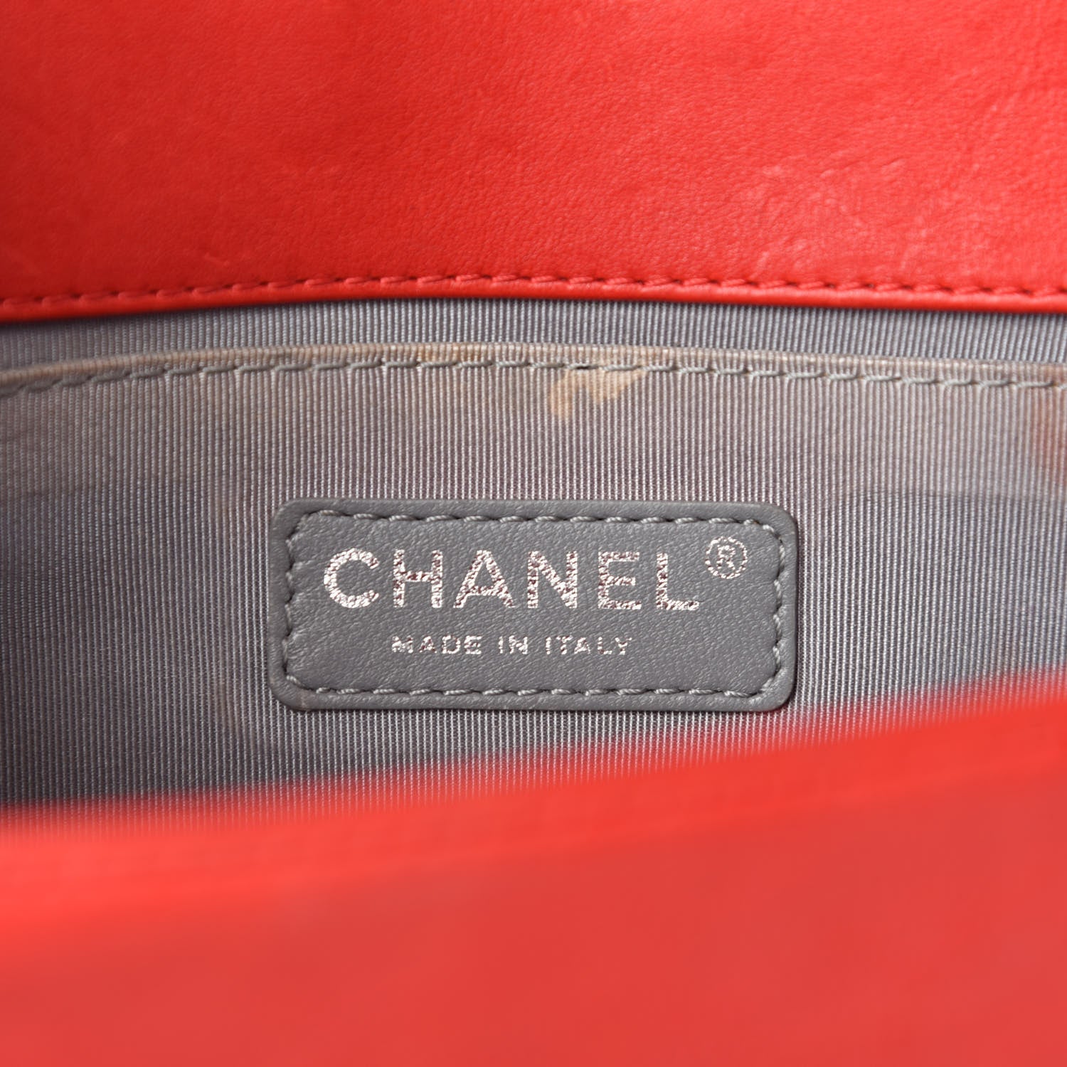 Chanel Calfskin Quilted Double Stitch Medium Boy Flap Red 18 of 20