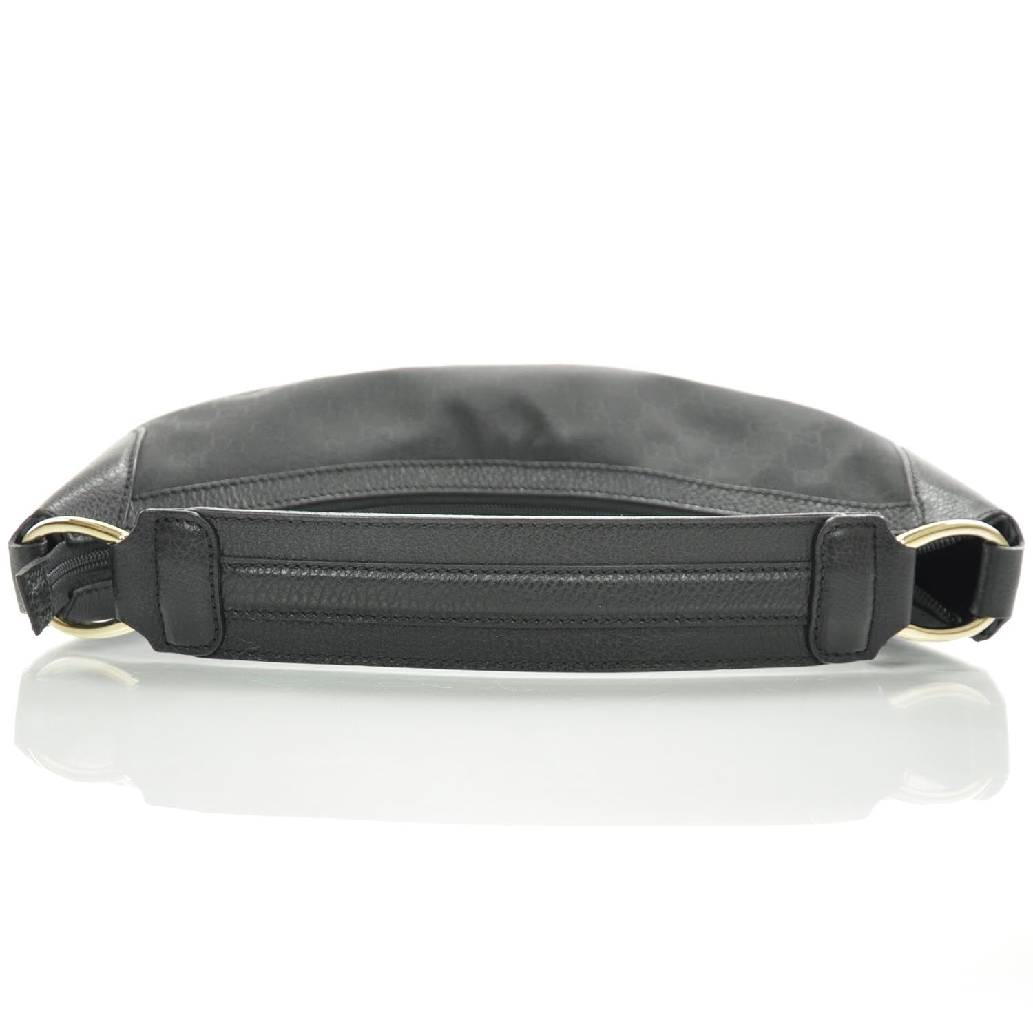 Gucci Nylon Monogram Half Moon Hobo Black 5 of 9