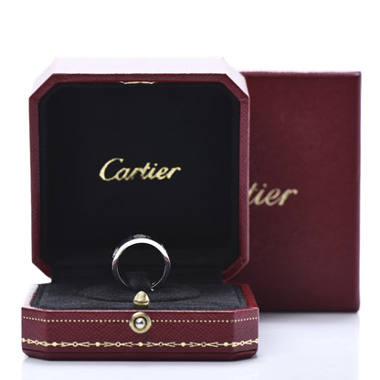 Cartier 18K White Gold 3 Diamond 5.5mm LOVE Ring 48 4.5 7 of 7