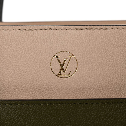 Louis Vuitton Calfskin Monogram On My Side MM Laurier Green Toffee Latte Beige 5 of 11