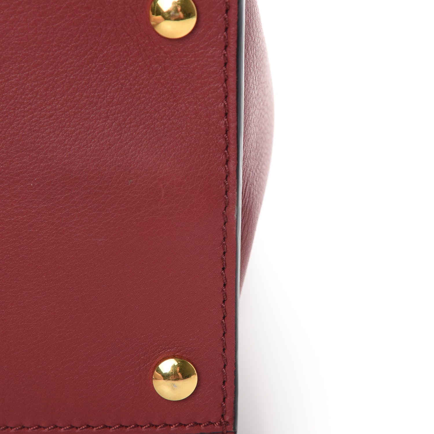 Burberry Smooth Calfskin Small Grommet Embossed Crest Bag Red 11 of 15