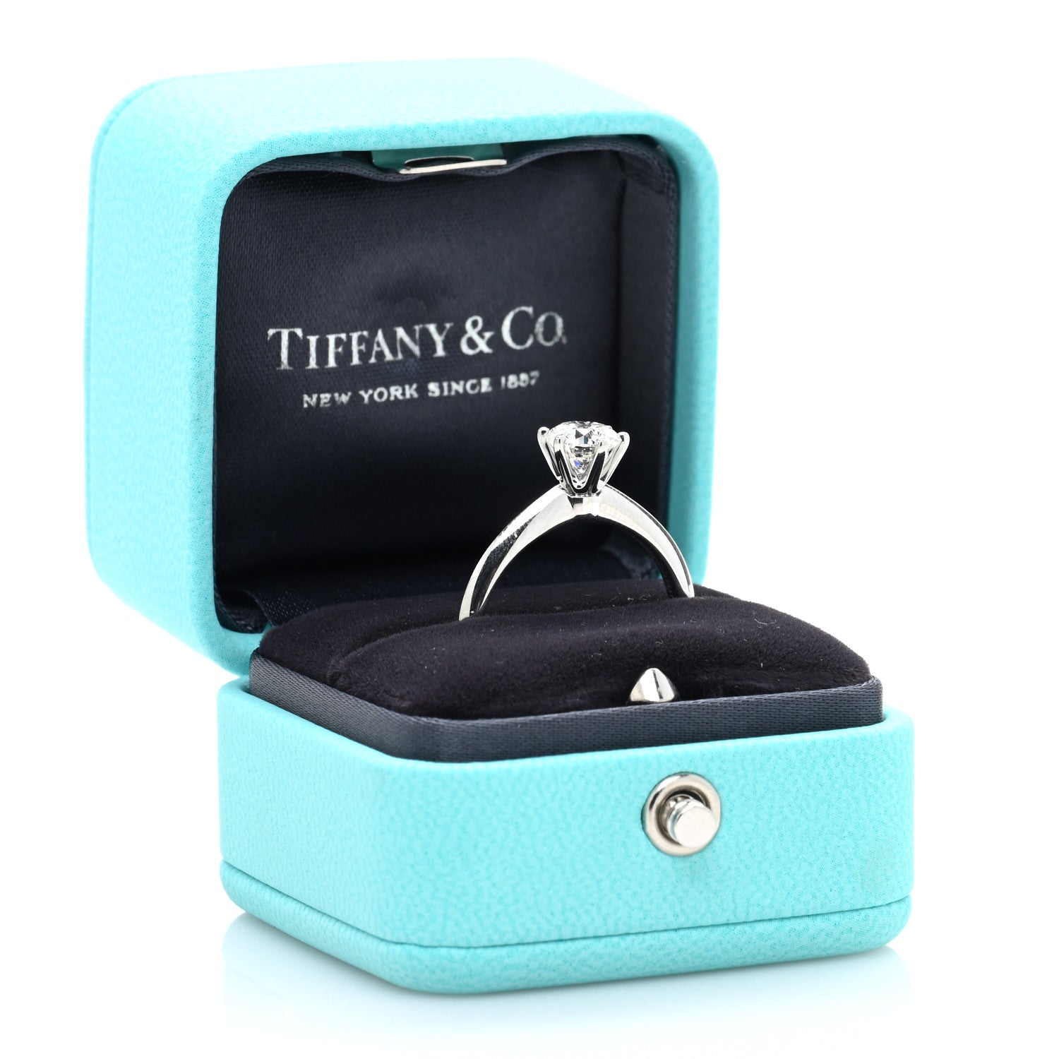 Tiffany Platinum Diamond 1.01ct Solitaire Engagement Ring 56 7.5 5 of 5