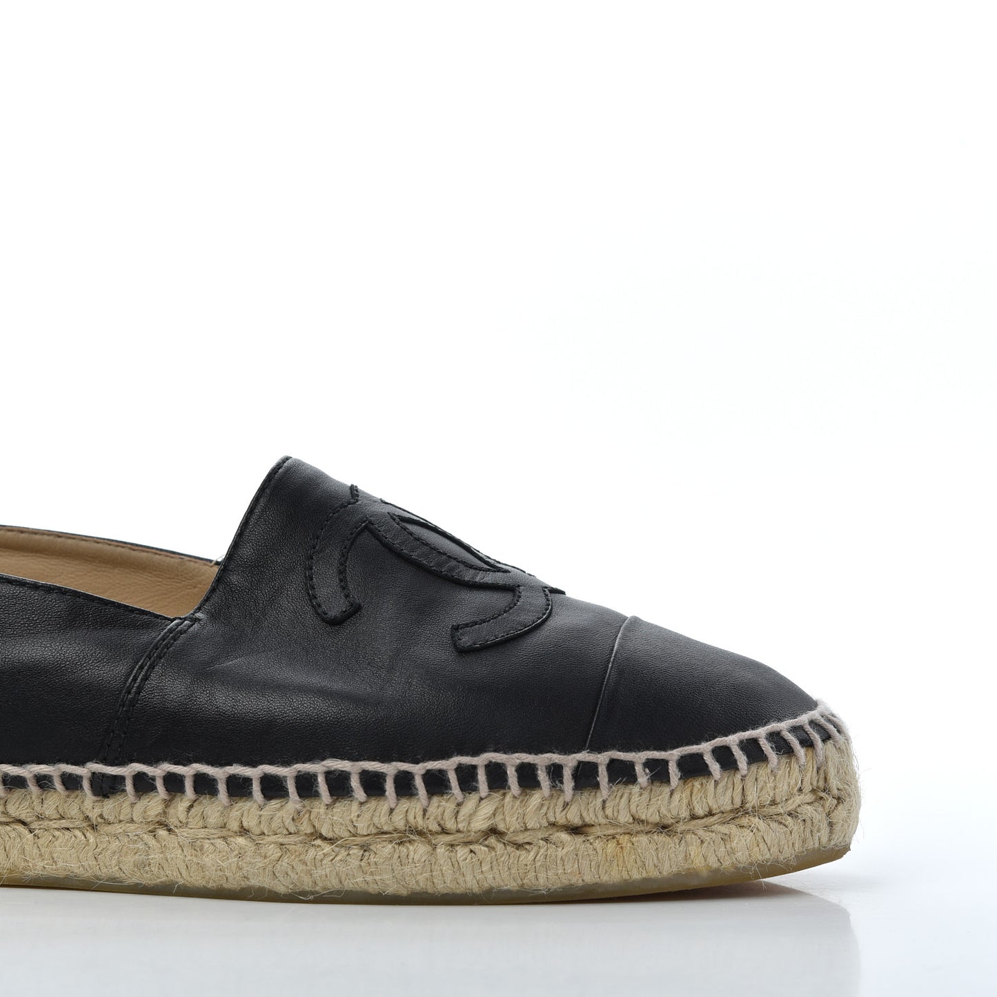 Lambskin CC Espadrilles 39 Black