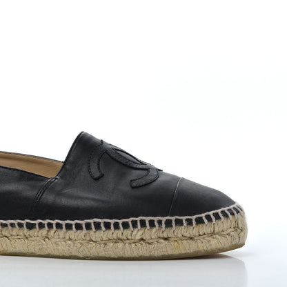 Chanel Lambskin CC Espadrilles 39 Black 14 of 27