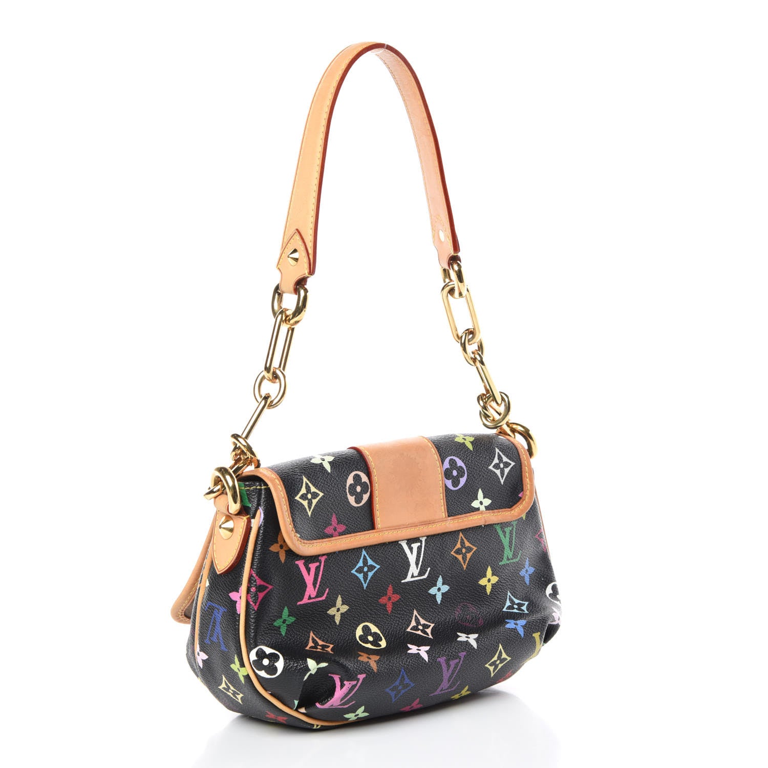 Louis Vuitton Monogram Multicolor Patti Black 3 of 8