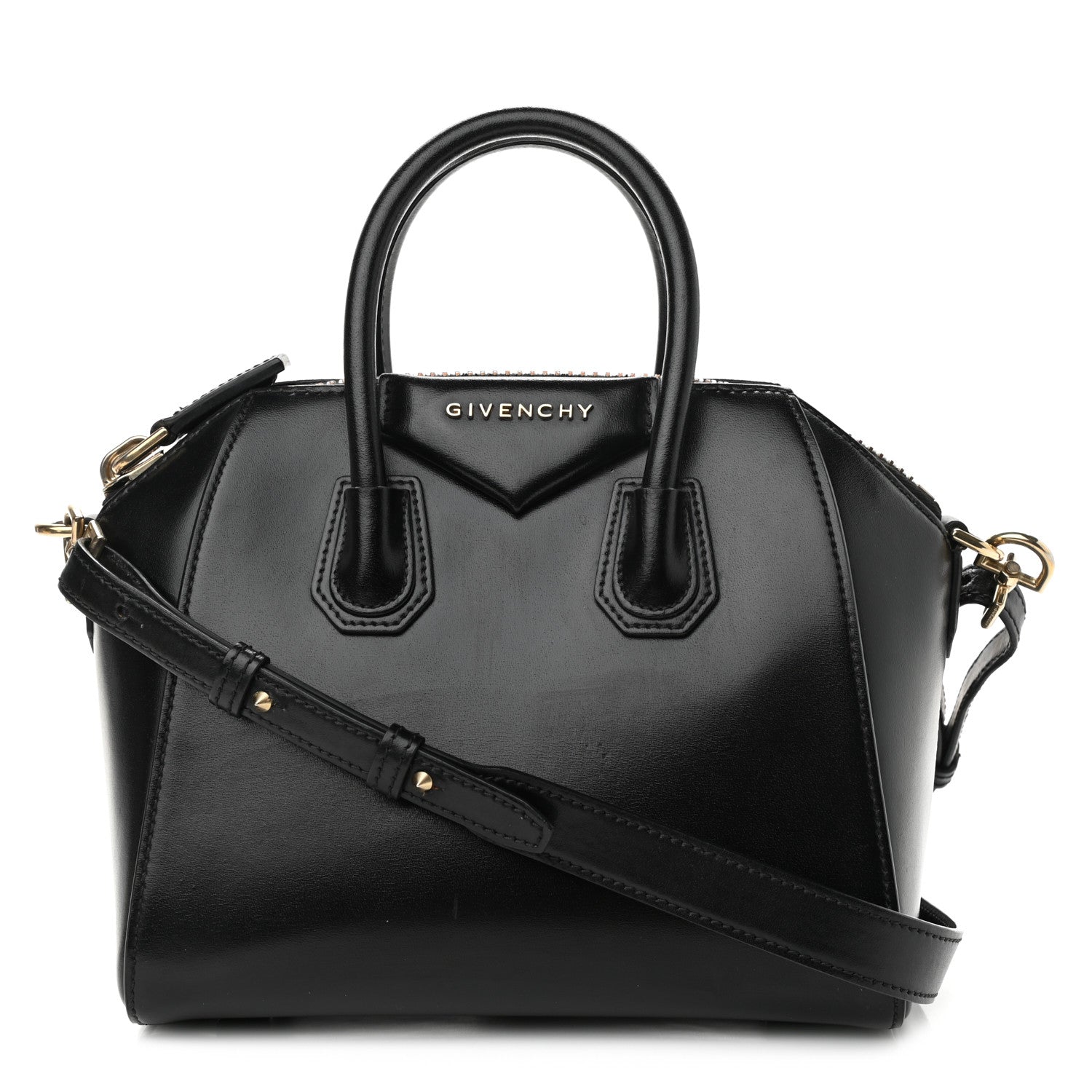 Givenchy Shiny Lord Calfskin Mini Antigona Black 1 of 12