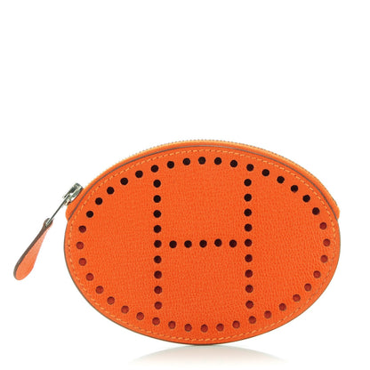 Hermes Chevre Mysore Evelyne Coin Purse Feu 1 of 7