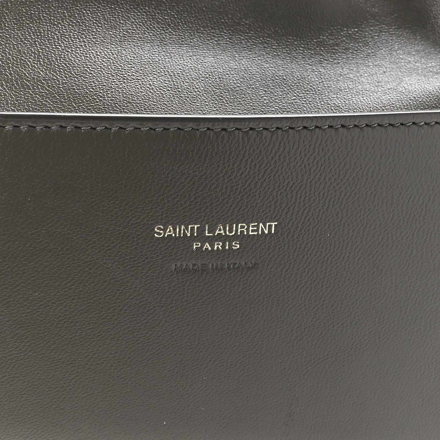 Smooth Calfskin Suede Medium Reversible Monogram Kate Satchel Grey Khaki
