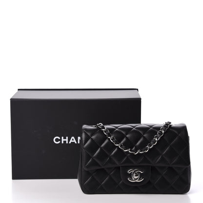 Chanel Lambskin Quilted Mini Rectangular Flap Black 10 of 10