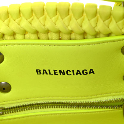 Balenciaga Faux Calfskin XXS Bistro Basket Fluo Yellow 6 of 12