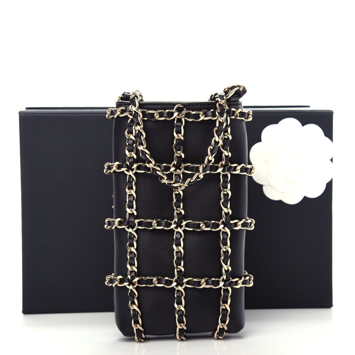 Chanel Lambskin Tech Me Out Clutch With Chain Black 12 of 12