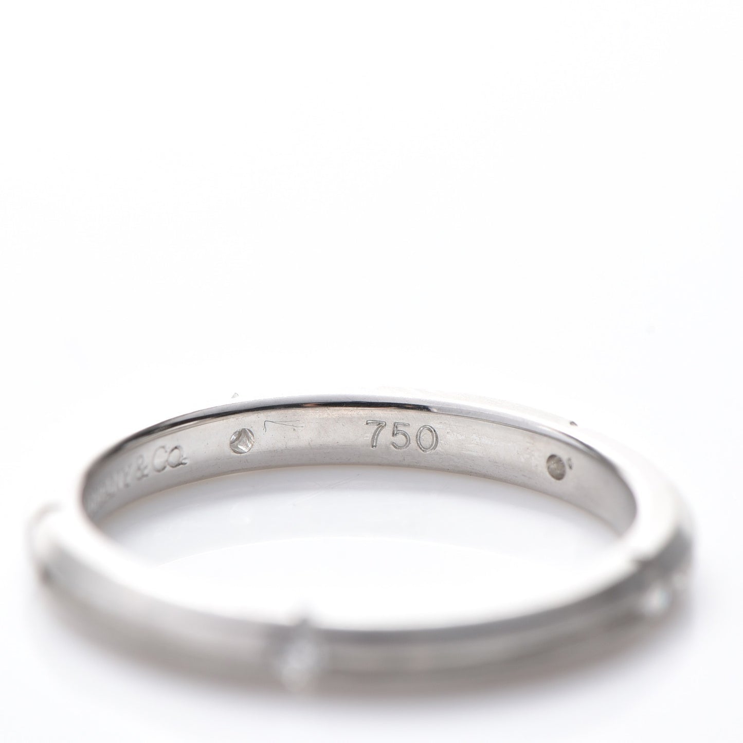 18K White Gold Diamond Narrow Streamerica Ring 50 5.25