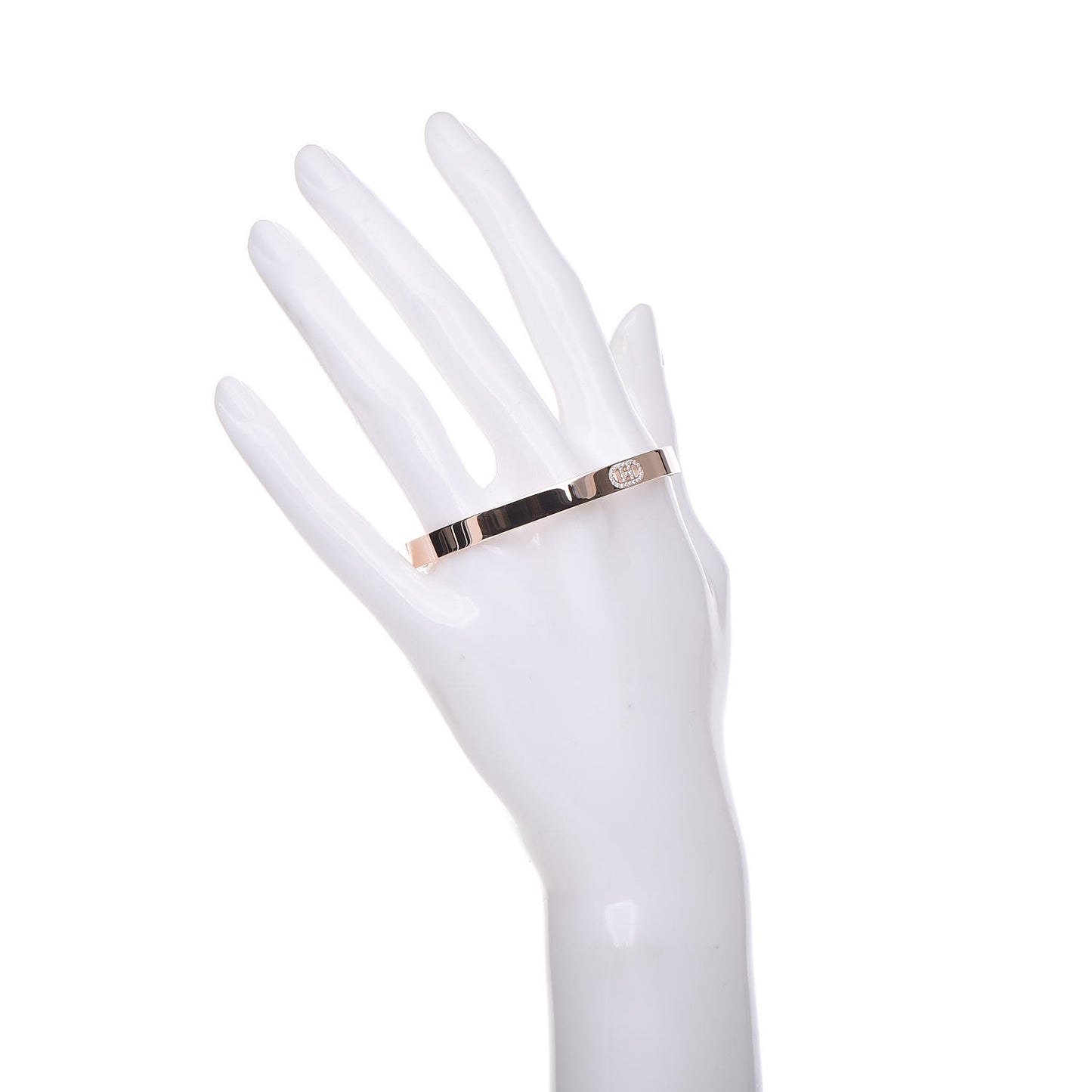 18K Rose Gold Diamond PM H D'Ancre Bracelet SH