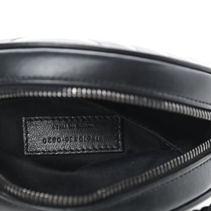 Saint Laurent Calfskin Matelasse Chevron Round Vinyle Camera Bag Black 7 of 10