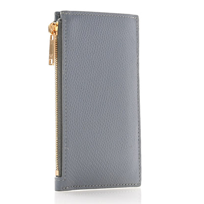 Celine Grained Calfskin Zipped Card Holder Grey 3 of 9