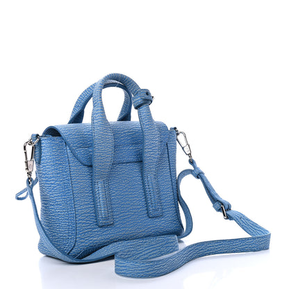 3.1 Phillip Lim Textured Calfskin Mini Pashli Satchel Blue Ivory 2 of 4