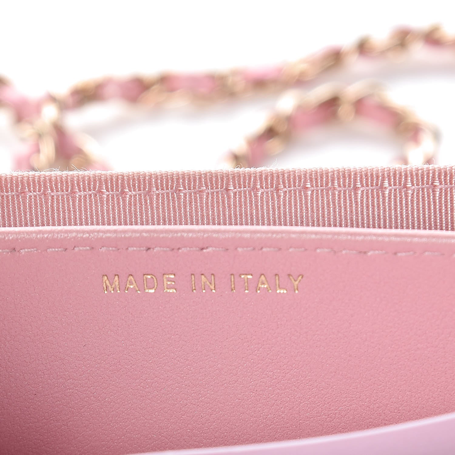 Chanel Iridescent Caviar Quilted Flap Card Holder On Chain Pink 9 of 11