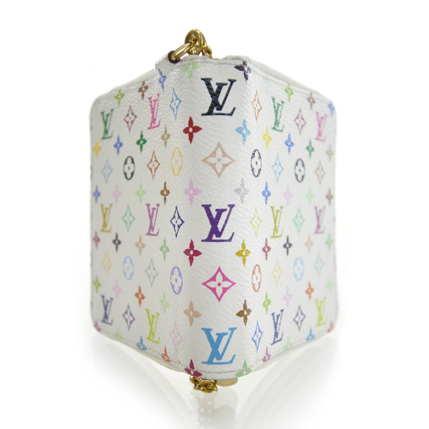 Monogram Multicolor Zippy Coin Purse Compact Wallet White