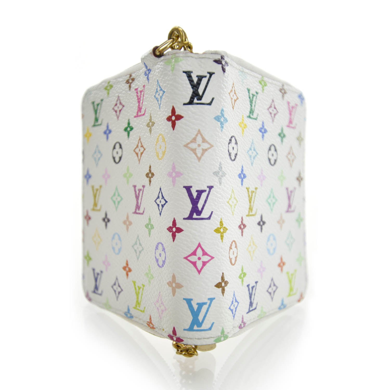 Louis Vuitton Monogram Multicolor Zippy Coin Purse Compact Wallet White 6 of 10