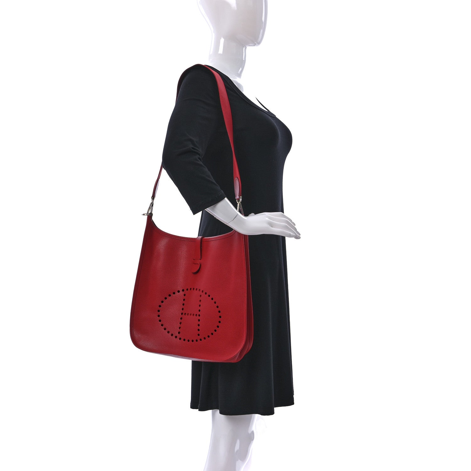 Hermes Courchevel Evelyne GM Rouge Vif 2 of 9