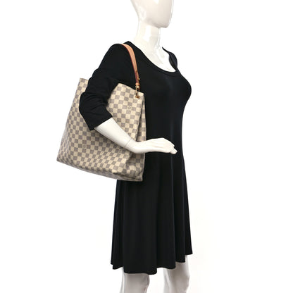 Louis Vuitton Damier Azur Graceful MM Rose Ballerine 2 of 8