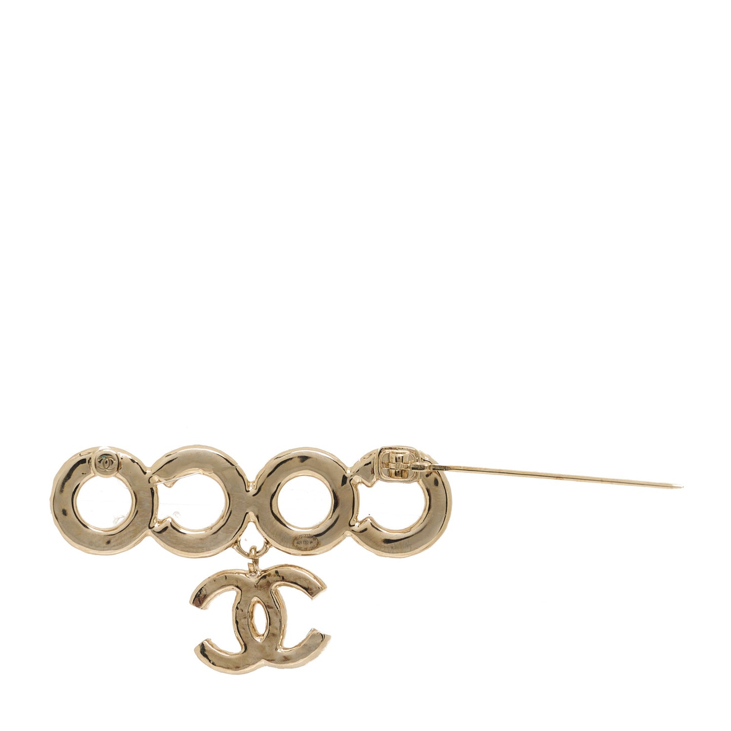 Pearl Coco Brooch Gold