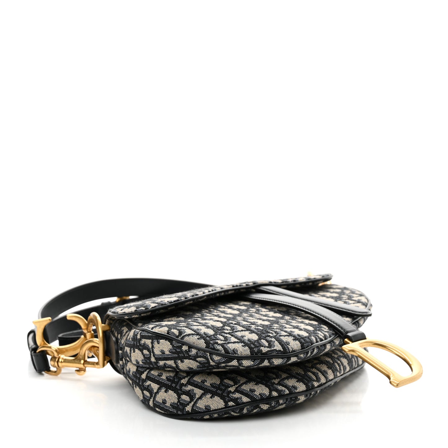 Oblique Saddle Bag With Strap Blue