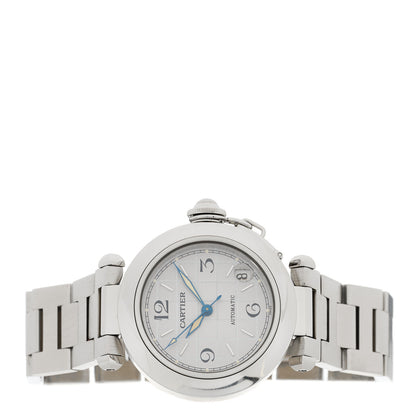 Cartier Stainless Steel 35mm Pasha C Automatic Watch Silver 2 of 4