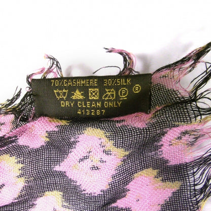 Louis Vuitton Silk Cashmere Monogram Ikat Stole Noir 5 of 6