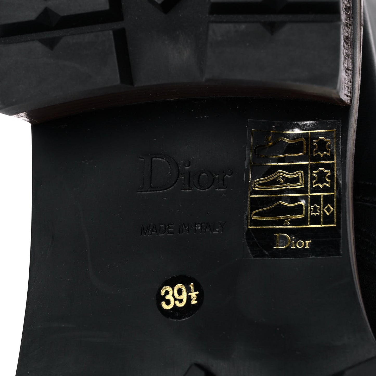 Calfskin Dior Quest 35mm Hiking Boots 39.5 Black