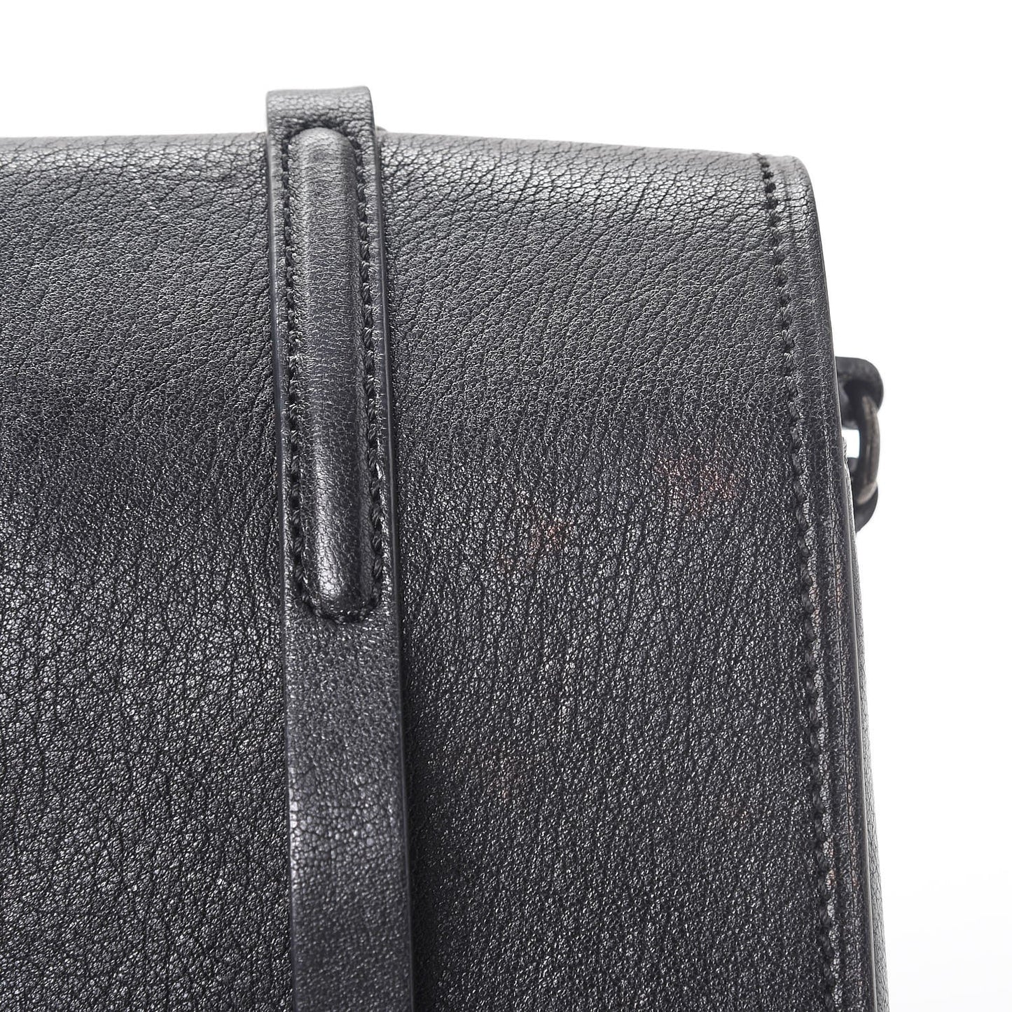 Lambskin Large Charlotte Messenger Bag Black