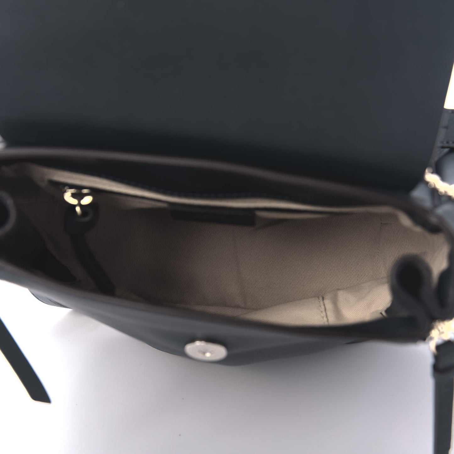 Suede Calfskin Small Faye Backpack Silver Blue