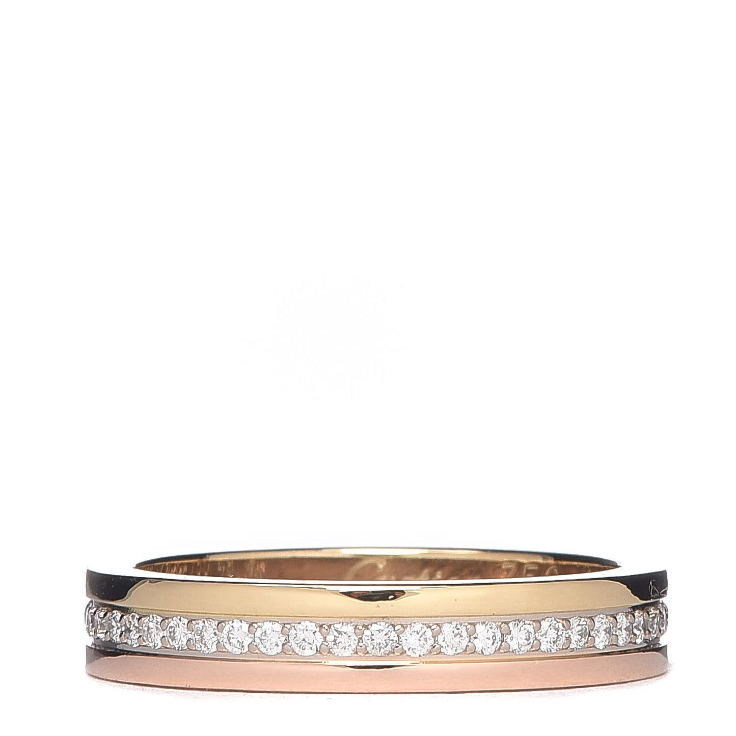 18K White Yellow Pink Gold Diamond 3.5mm Vendome Louis Cartier Wedding Band 49 4.75