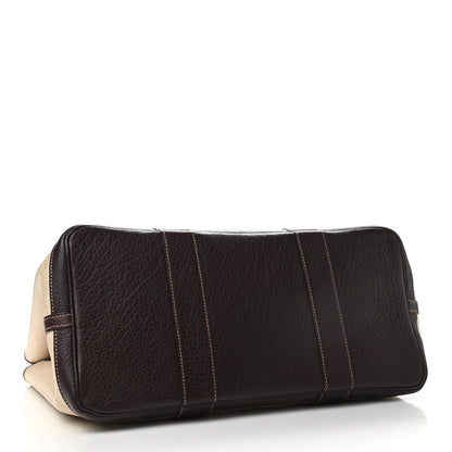 Hermes Toile Buffle Gala Garden Party Tote 36 MM Marron Fonce 4 of 12