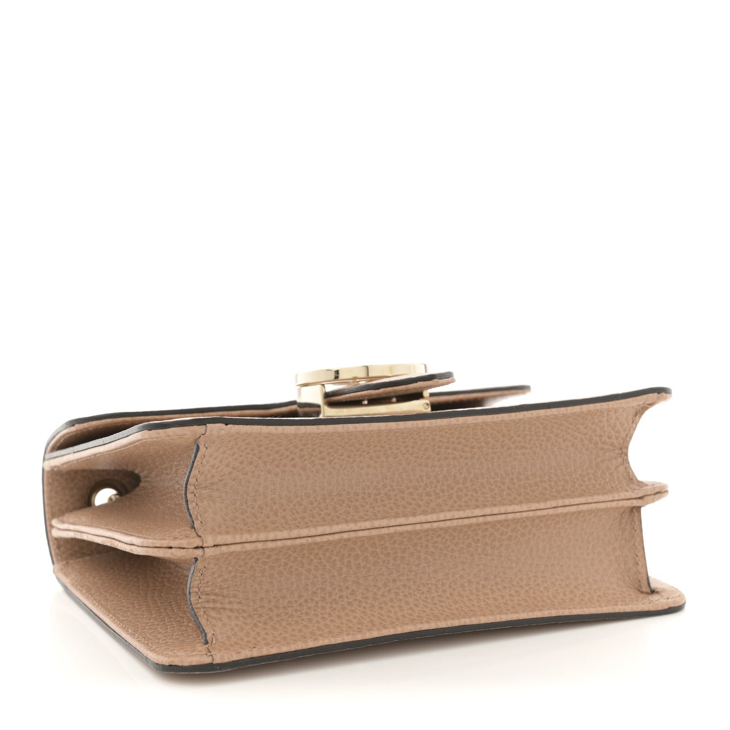 Dollar Calfskin Small Interlocking G Shoulder Bag Camelia